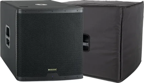 Pronomic C-118SA Aktiv Subwoofer mit Cover Set - 1600 Watt Leistung - Subwoofer mit 1600 Watt Leistung, 18