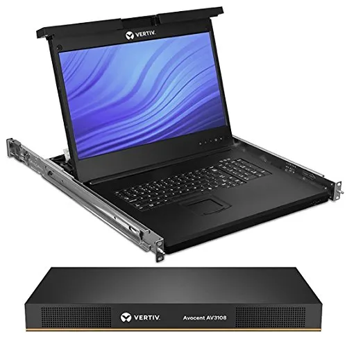 Avocent LCD 8P KVM 8 CABLES USB KB-US INTL, LRA185KMM8D-001 (USB KB-US INTL)