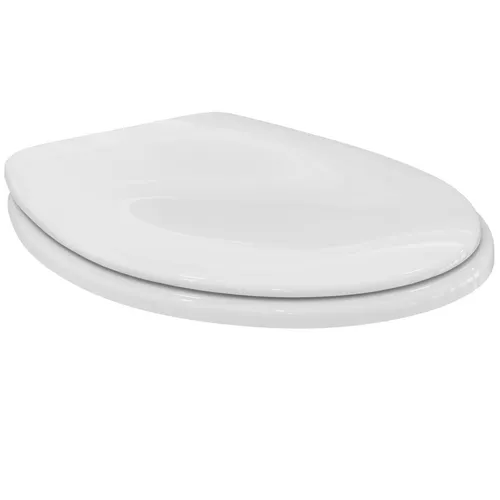 Ideal Standard K712101 Original Contour 21 WC-Sitz - Hochwertiger WC-Sitz aus Duroplast für maximale Langlebigkeit, inklusive stabilen Stangenscharnieren in elegantem Weiß.