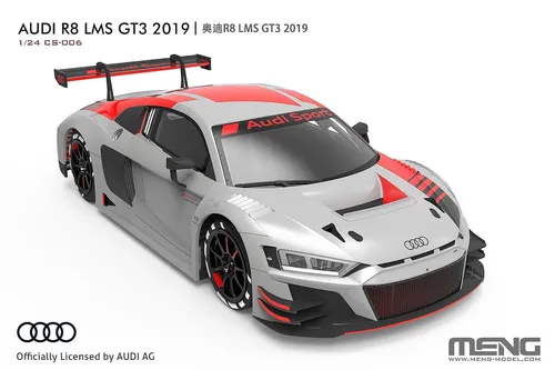 MENG-Model CS-006 Audi R8 LMS GT3 2019 Bausatz - Automobil Bausatz im Maßstab 1:24, ideal für Modellbau-Enthusiasten ab 14 Jahren. Hochwertiger Kunststoff und detaillierte Teile sorgen für ein realistisches Bau-Erlebnis.