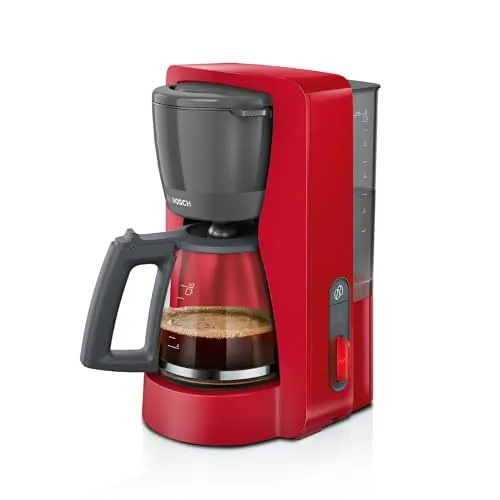 Bosch Filterkaffeemaschine MyMoment TKA3M134 - 10-15 Tassen, intensives Aroma auf Knopfdruck, abnehmbarer Wassertank und schwenkbarer Filterträger
