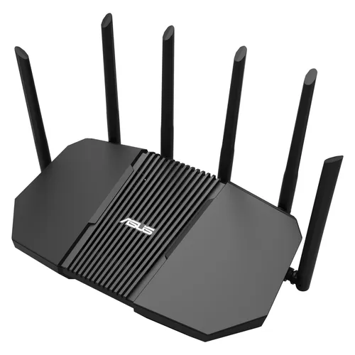 ASUS RT-BE90U BE9400 Tri-band AiMesh Router - Tri-Band Router für schnelles Internet, ideal für große Haushalte. Unterstützt AiMesh für nahtlose Netzwerkerweiterung, inklusive Zubehör und Handbuch.
