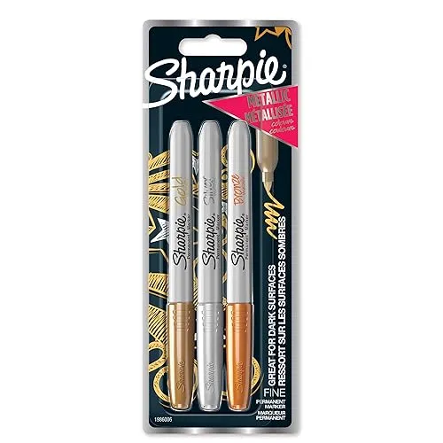 Sharpie Metallic Marker Permanent F 3 Stk