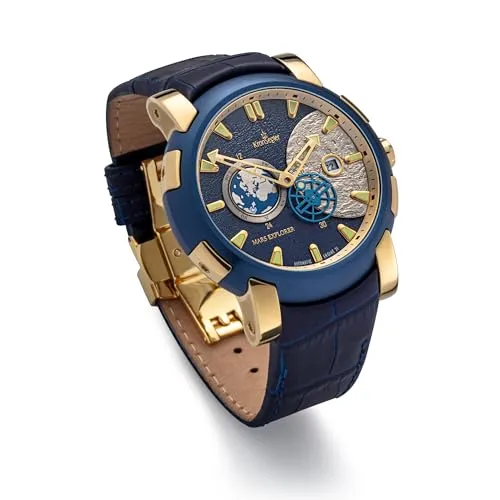 Kronsegler Automatikuhr Mars Explorer - Limitierte Herrenuhr mit Saphirglas - Mechanische Uhr mit Automatik, sportlichem Design und limitierter Edition. Robustes Saphirglas und 40 Std. Gangreserve für höchste Qualität.