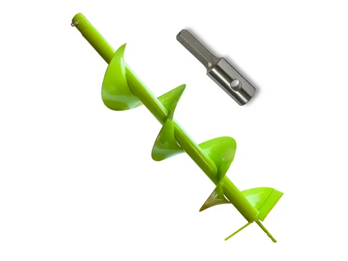 WERHE Erdbohrer für bohrmaschine mit HEX adapter ⌀200 mm, 80cm länge