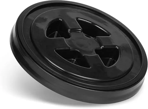 BenBow - Eimer-Deckel Schwarz 31cm x 3,2cm - Ideal für Wascheimer - professionelle Autowäsche - Motorradwäsche und Autopflege - dicht verschlossen - kein Auslaufen