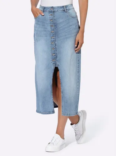 heine A-Linien-Rock Jeans-Rock in blau von Heine