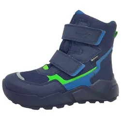 Superfit Rocket Stiefel Gore-Tex 1-000402 - Schneestiefel in Blau/Grün mit Gore-Tex, wasserfest und ideal für kalte Wintertage, Größe 34 EU schmal.