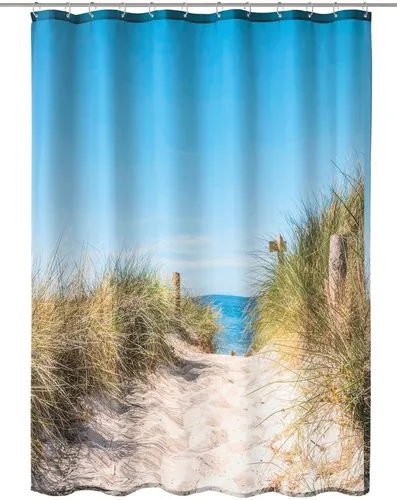 Kleine Wolke Duschvorhang Borkum 180 cm - Duschvorhang in Multicolor, aus strapazierfähigem Polyester, ideal für eine stilvolle Badezimmergestaltung.