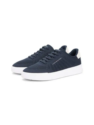 Tommy Hilfiger Herren Th Court Knit Fm0fm05823 Low Top, Blue (Desert Sky), 42 EU - Stilvolle und bequeme Low-Top Sneaker von Tommy Hilfiger, ideal für den Alltag. Mit modernem Design und hochwertiger Verarbeitung.