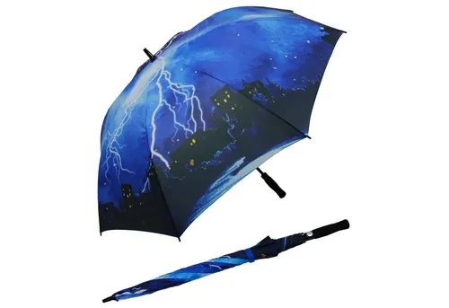 iX-brella Stockregenschirm Motiv-Design XXL Partnerschirm Automatik bedruckt, bedruckt