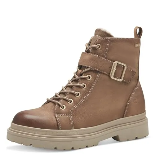 Tamaris COMFORT Damen Winterstiefeletten - Wasserabweisend, Gefüttert, Braun (Camel), 36 EU - Wanderschuhe mit herausnehmbarer Einlegesohle für warme Füße und optimaler Atmungsaktivität. Rutschfeste Laufsohle sorgt für sicheren Halt an kalten, feuchten Wintertagen.