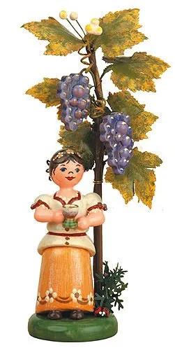 Kleine Figuren & Miniaturen Herbstkind - Wein - 13cm - Hubrig Volkskunst