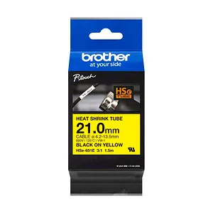 Brother Schrumpf Hse-651E ge/s - Schrumpfband für Etikettendrucker, ideal für professionelle Beschriftungen und langlebige Kennzeichnung.