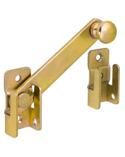 Gedotec Gartentorfalle gelb verzinkt Tor-Verschluss 120x20 mm | Stahl Tür-Verschluss zum Schrauben Verriegelung Riegel | 1 Stück