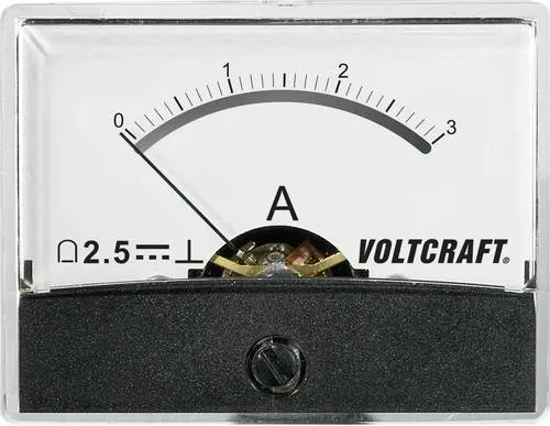 VOLTCRAFT AM-60X46/3A/DC Einbau-Messgerät - Elektrische Messgeräte für präzise DC-Strommessung bis 3 A, ideal für den professionellen Einsatz in Werkstätten und Industrie.