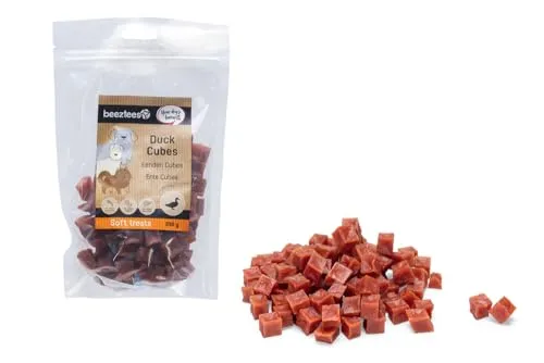 Beeztees Tasty Treats Ente Cubes, Hundesnack, 200 g