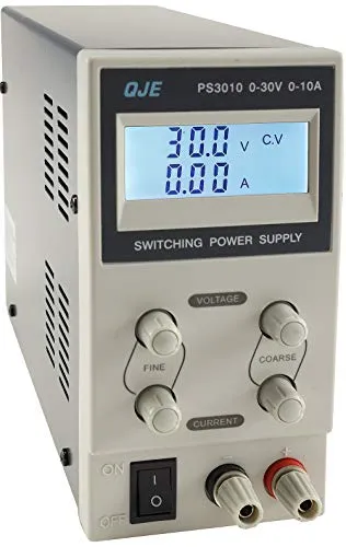 CHILITEC Regelbares Labornetzgerät CTL-3010 - Regelbares Netzgerät mit 0...30 V und 0...10 A, ausgestattet mit LCD-Display für einfache Ablesbarkeit, ideal für Laboranwendungen.