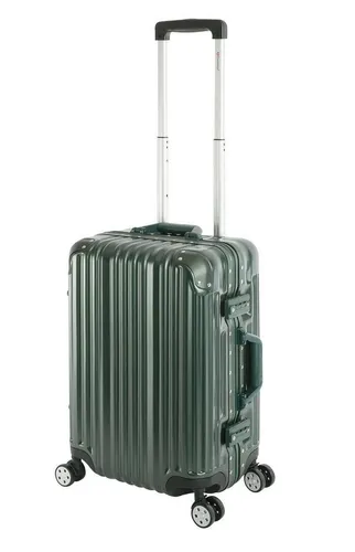 Travelhouse London Koffer Grün S-55cm - Hochwertiger Bordtrolley mit 47L Volumen, TSA Zahlenschloss und extrem robustem Polykarbonat