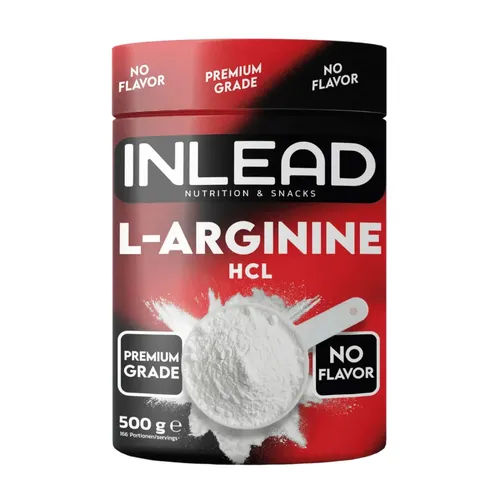INLEAD L-Arginin HCL 500g - L-Arginin Nahrungsergänzungsmittel zur Unterstützung von Durchblutung und Muskelaufbau, ideal für Fitness und Herz-Kreislauf-Gesundheit.