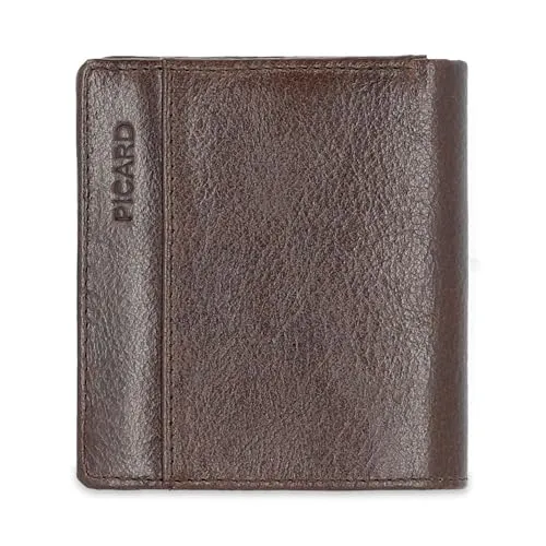 Picard Herren Portemonnaie Buddy aus Echtleder - Herren-Geldbörsen mit 8 Kartenfächern und smarter Innenaufteilung, aus hochwertigem genarbtem Büffelleder, ideal für den Alltag.