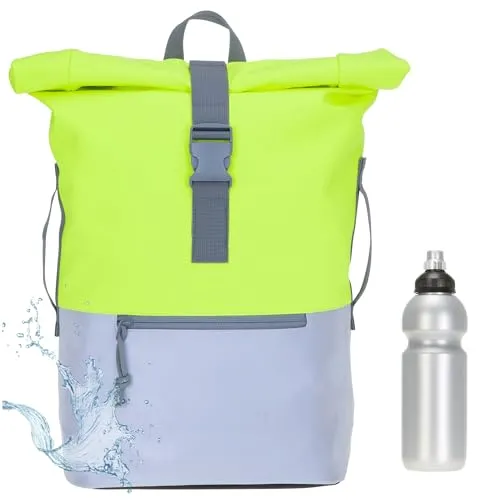 Elephant Rucksack Herren Plane Time Bag - Sportlicher Roll-Top Fahrradrucksack - Tagesrucksäcke mit 23 Litern Volumen, spritzwassergeschütztem Planenmaterial und praktischen Fächern für Laptop und Trinkflasche. Ideal für Sport und Alltag!