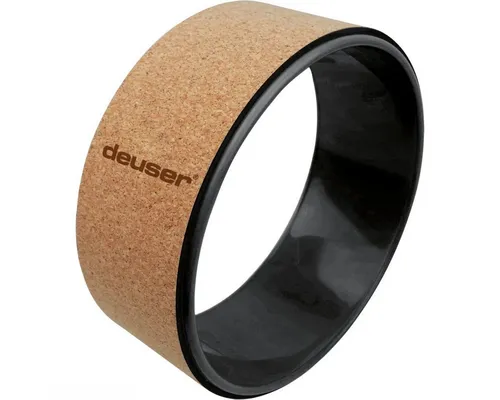 Deuser-Sports Massagerolle Wheel kork Yogarolle Pilatesrolle Faszienrolle Rolle Pilates Rad, Pilates, 33 x 15 cm, Belastbar 250 kg, Das Original