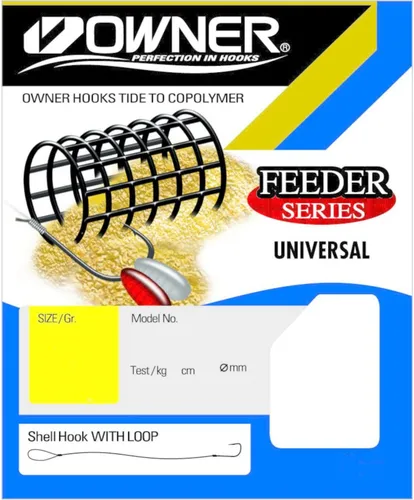 Owner Feeder Universal Silber (FRL-354) Gr. 16 - Fertig Gebundene Feederhaken - Kategorie: Haken, ideal für Friedfischangeln mit 10 fertig gebundenen Haken in Größe 16, perfekt für Brachse, Döbel und Rotauge.