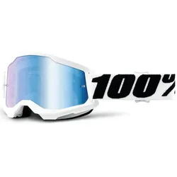 100% Strata 2 Chrome Motocross Brille - Sportbrille mit flexibler, langlebiger Rahmenkonstruktion und großem Sichtfeld, ideal für anspruchsvolle Motocross-Fahrer.