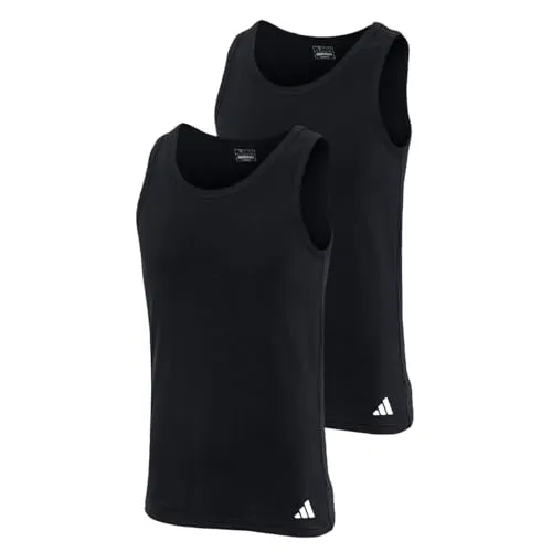 adidas Herren Unterwäsche Tank Top (2PK) - Active Flex Cotton - Funktionsunterwäsche aus Active Flex Cotton für optimalen Tragekomfort und Bewegungsfreiheit, perfekt für Sport und Freizeit.