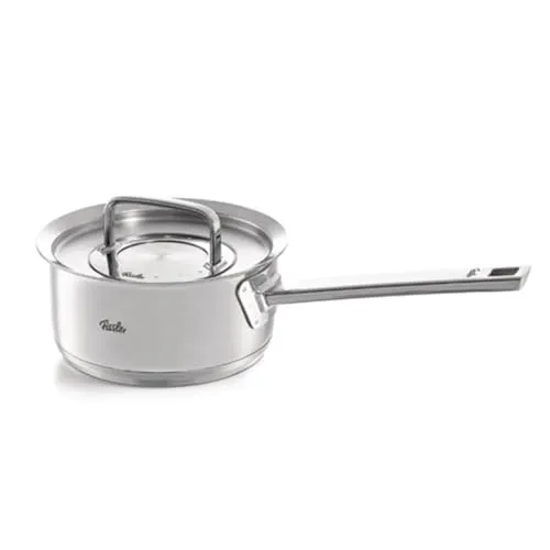 Fissler Original-Profi Collection Edelstahl-Stielkasserolle 16 cm - Kochtöpfe – Ideal für alle Herdarten inkl. Induktion, mit integrierter Mess-Skala für praktisches Dosieren, backofen- und spülmaschinengeeignet.