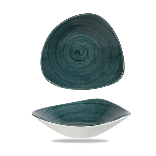 Churchill STONECAST Patina Rustic Teal Triangle Bowl von Churchill