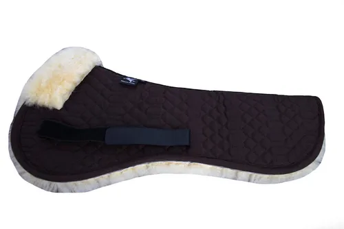 Engel Reitsport Sattelpad SAKIS1 - Sattelkissen aus 60% Lammfell und 40% Baumwollsteppstoff für optimalen Komfort beim Reiten, Größe S (14 - 15,5 Inch) ideal für Esel und Pferd.