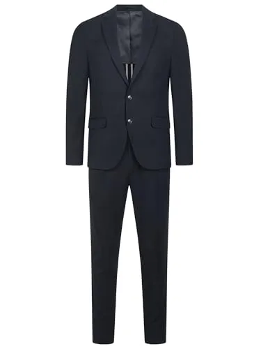 Produktbild JEFF Herren JFMiller Set Anzug 2-teilig | Bequemer Regular Fit Anzug für Männer in Schwarz, Größe 54