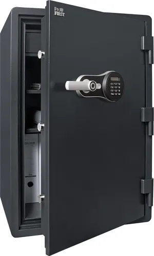 Profirst Feuerschutztresor FireGuard 90 mit Fingerprint - Massiver Feuerschutztresor mit 60 Minuten Brandschutz und Fingerprint-Zugang. Ideal für Büros und Archive – sicher, geräumig und benutzerfreundlich.