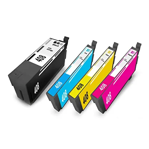Eurotone 4X 408XL Patronen kompatibel für Epson 408 XL ersetzt Workforce Pro WF-C 4310 DW Workforce Pro WF-C 4810 DTWF Multipack - (1x Black 1x Cyan 1x Yellow 1x Magenta)