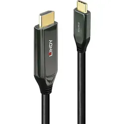 Lindy Adapterkabel 24 pin USB-C zu HDMI 3 m - HiFi-Kabel, abgeschirmt und rund, unterstützt beeindruckende 8K bei 60 Hz für gestochen scharfe Bildqualität.