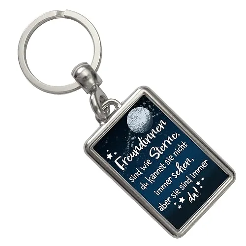 speecheese Freundinnen sind wie Sterne Schlüsselanhänger ein Schlüsselring als schöne Geschenkidee für die beste Freundin zum Geburtstag oder als kleines Andenken Mehrfarbig