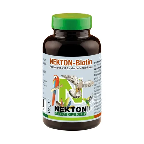 NEKTON Bio - Biotin Vitaminpräparat zur Gefiederbildung für alle Vögel - 150g
