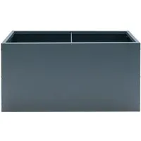 Herstera Garden Metall Pflanzkübel Cube | Anthrazit | 100x50x50 cm - Pflanzenkübel aus robustem Metall in stilvollem Anthrazit, ideal für ansprechende Gartengestaltung und langlebigen Einsatz im Freien.