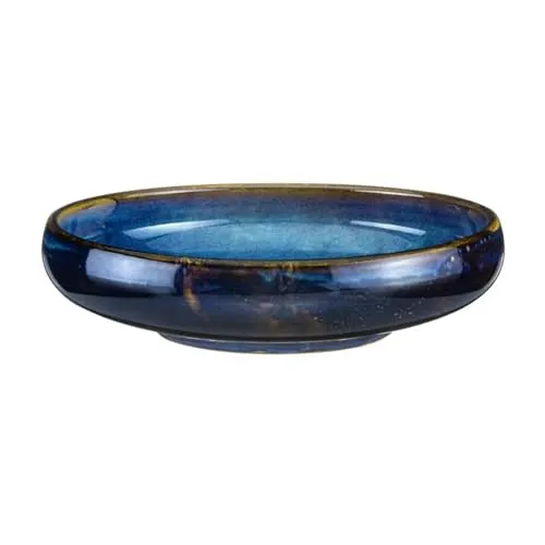 Verlo DEEP Blue Bowl schüssel 24,5 cm Salatschüssel Dessertschalen Servierschale Müslischalen aus hochwertigem Porzellan