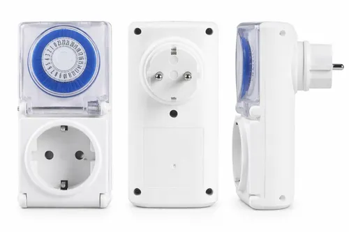 Zeitschaltuhr Steckdose IP44 | Analoge Zeitschaltuhr für den Außenbereich | p...