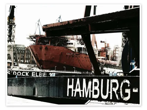 Posterlounge Wandbild Hamburg Hafen, Nestwick, erhältlich als Poster, Leinwandbild, Wandsticker oder Acrylglasbild