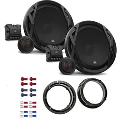 JBL Club 6500C Auto Lautsprecher mit Einbauset passend für VW Volkswagen Golf IV 1997-2003 Türen vorne / hinten 360 Watt 165mm 2 Wege Kompo