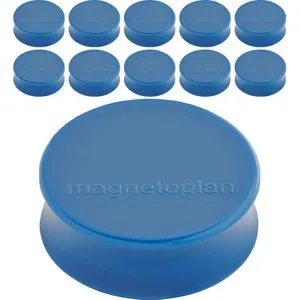 Magnetoplan Magnete Ergo Large, dunkelblau, Ø 34 mm, Höhe 12,5 mm, 10 Stück