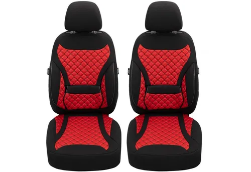 BREMER SITZBEZÜGE für Suzuki Jimny 1 (Bj 1998-2017) – 2-tlg. Schonbezüge in Schwarz/Rot - Schonen Sie Ihre Sitze mit hochwertigen Schonbezügen für Suzuki Jimny 1. Einfach zu montieren, rutschfest und geeignet für Sitzheizung. Schützt vor Abnutzung und sorgt für ein stilvolles Fahrerlebnis.