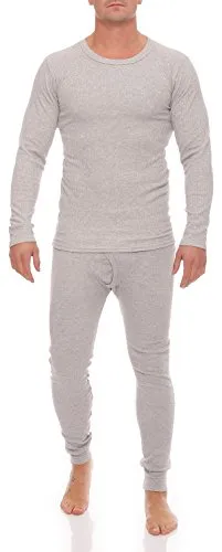 Langes Set Herren Thermo Unterwäsche Gr. 5 grau - Unterteile für Herren: Weiches und warmes Thermo-Unterwäsche-Set, ideal für Wintersport oder als Berufskleidung, mit hervorragender Passform und atmungsaktiven Eigenschaften.