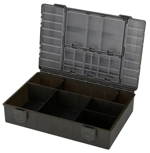 Fox Edges Tackle Box Medium 27x19x7cm - Angelkoffer für Karpfentackle, mit versetzbaren Trennwänden und sicherem Verschluss, ideal für Ordnung beim Angeln.