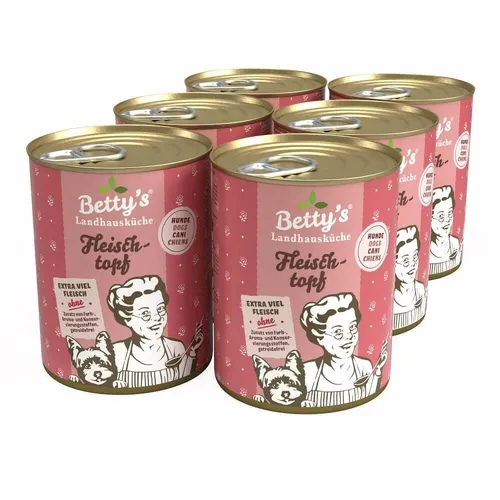 Bettys Landhausküche Fleischtopf Rind 400g 6er Pack Reinfleischdose Nassfutter