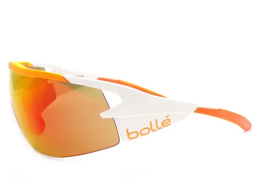 Bolle Aeromax Sonnenbrille Matt Weiß Fluro Orange/ TNS Fire Mirror Oleo AF 12273